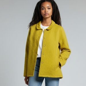 Isaac Mizrahi Chartreuse / Citrus Women's Quilted Soft Jacket